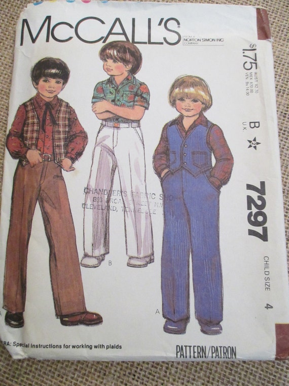 7469 UNCUT Vintage McCalls SEWING Pattern Vest T Shirt Pants Shorts Men Misses