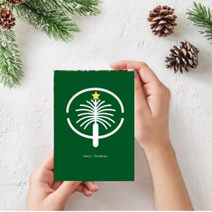 Palm Jumeirah Dubai Christmas Tree Affiche ou carte imprimable en téléchargement numérique instantané image 4