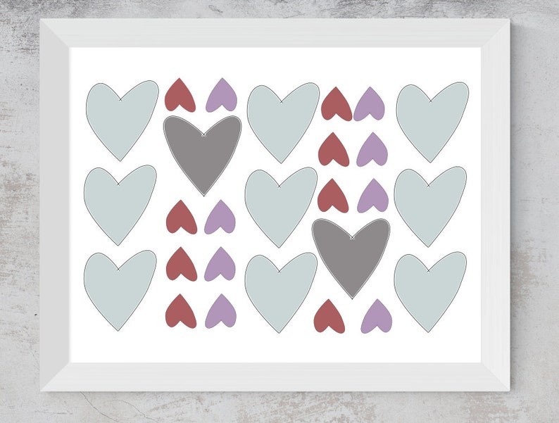 I Heart You Wall Art Digital Print - Etsy