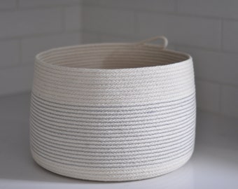 Anna 140 - Rope Storage Basket, Home Decor, Storage Solution, Gift Idea, Hygge Decor, Scandinavian Decor, Soft Storage