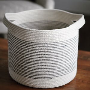 Rae - Rope Storage Basket, Home Organization, Knitting Basket, Home Decor, Hygge Decor, Scandinavian Decor, Gift Idea