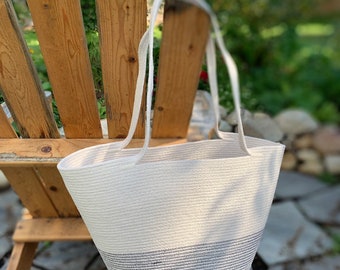 Market Bag, Beach Tote, Knitting Bag, Knitting Basket, Scandinavian Style, Handbag, Gift Idea, Gift for Her, Host Gift