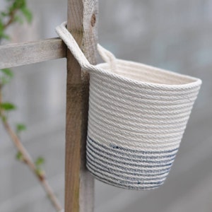 Cenote Hanging Rope Basket, Key Basket, Key Storage, Storage Basket, Home Decor, Hygge Decor, Scandinavian Decor, Gift Idea image 2