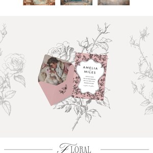 May include: A set of digital printable images featuring a variety of floral and heavenly themed artwork. The images are perfect for creating invitations, cards, or other paper crafts.