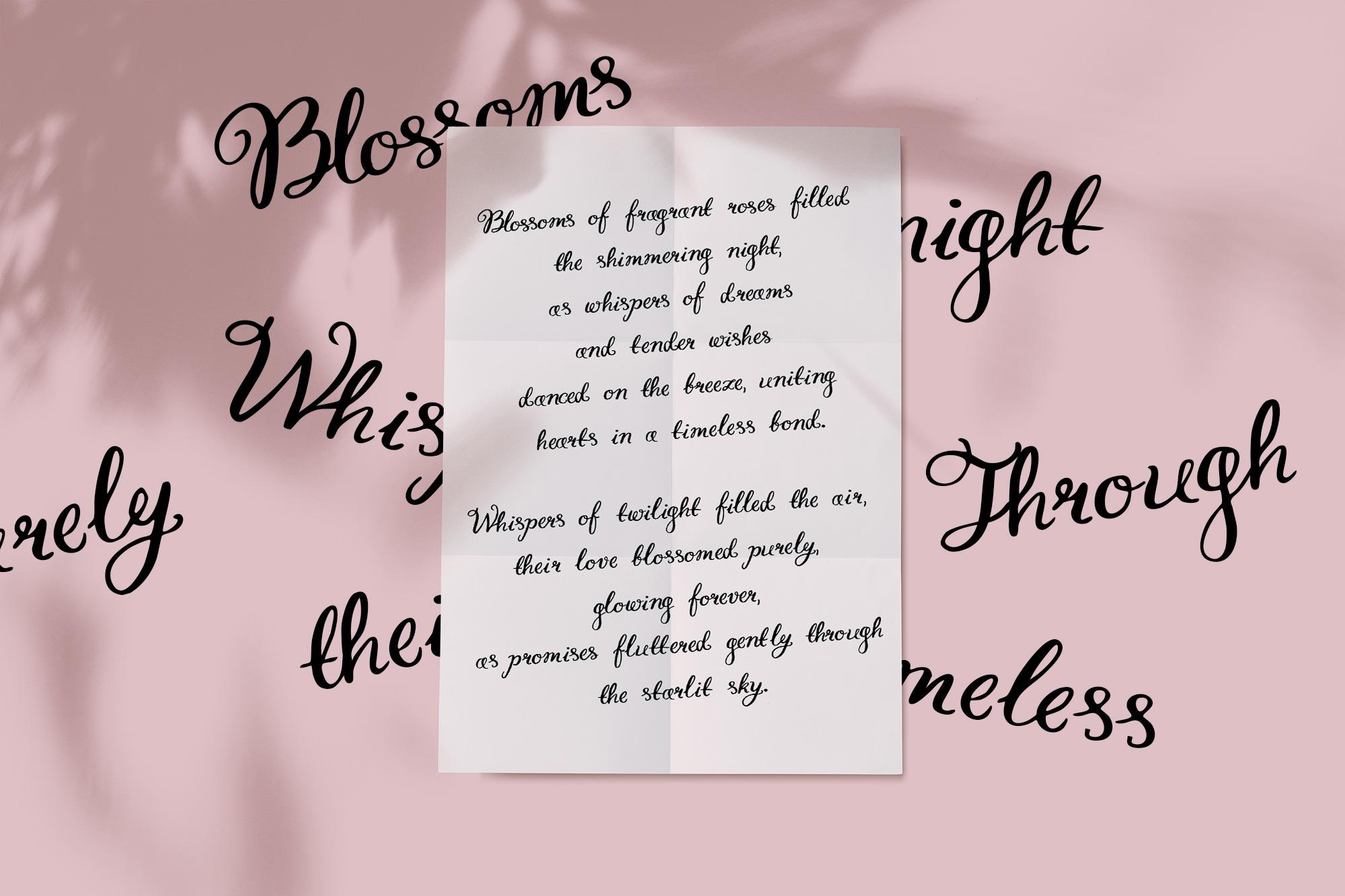 Whimsy Amore Font - Whimsical Handwritten Script With Ligatures ...