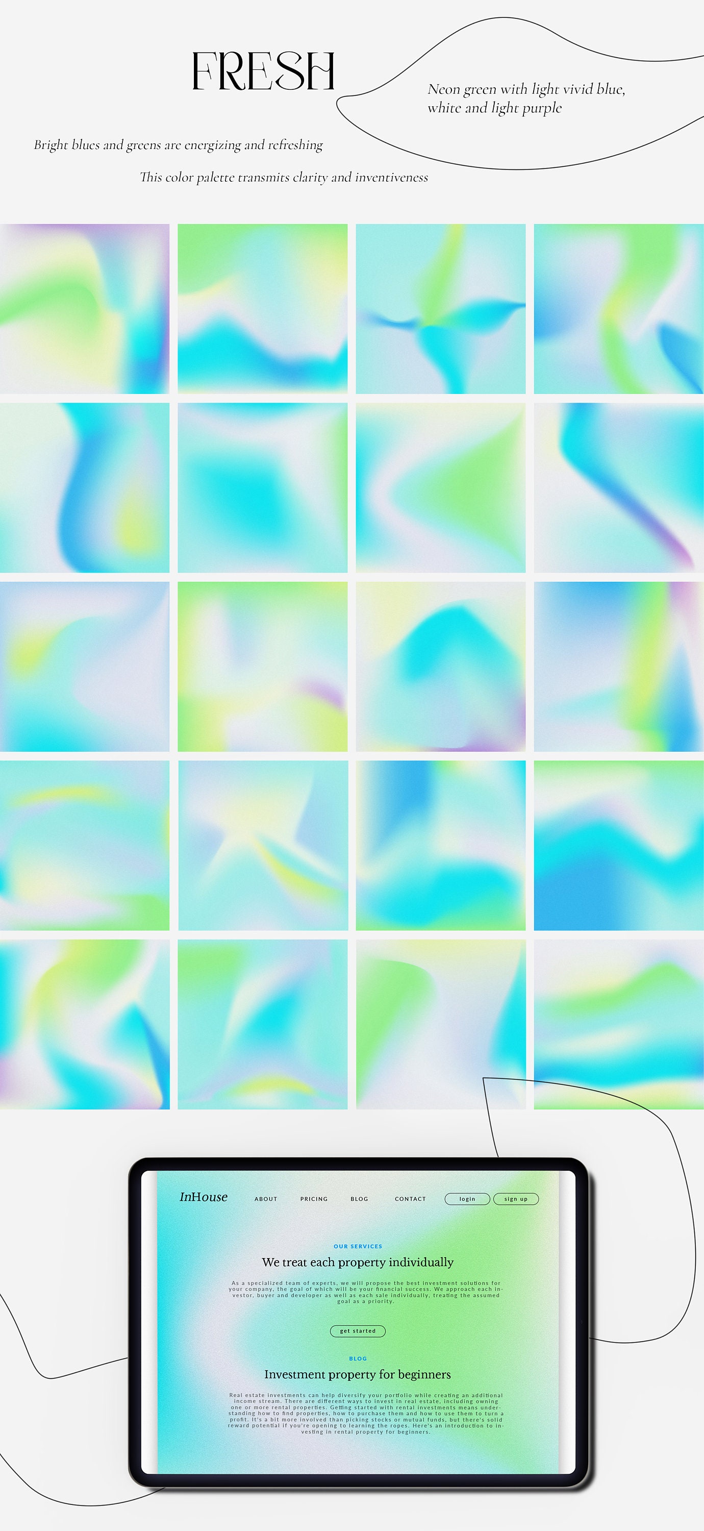 Gradient Background Frresh Fresh Grainy Gradients Digital Backgrounds, Background Pack, Gradients ...