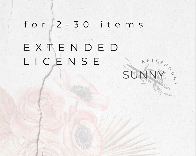 Extended License for 2-30 items from SunnyAfternoonsJpg Commercial Use