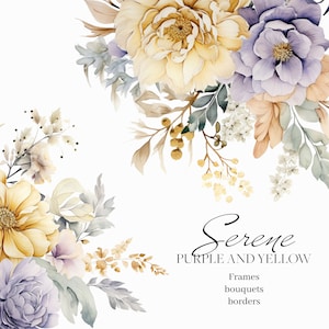 Heitere Aquarell Blumen Clipart - Blumen Clipart png - Zarte Blumen Sträuße Hochzeit laden Clipart - Blumen Clipart kommerzielle Nutzung
