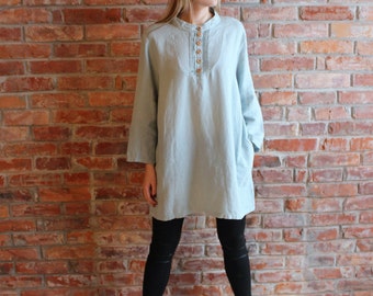 Hiyoku Linen Short Sleeve Tunic main image 1