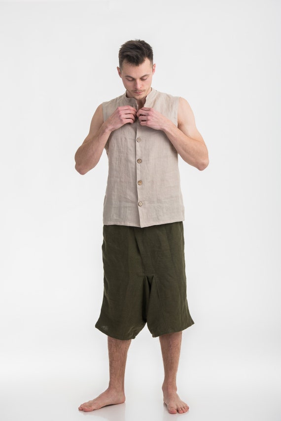 sleeveless dress shirt mens