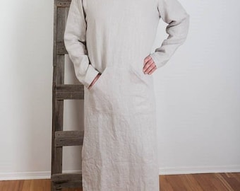 Linen Robe Beach wear Linen Caftan Extra Large Ready to ship