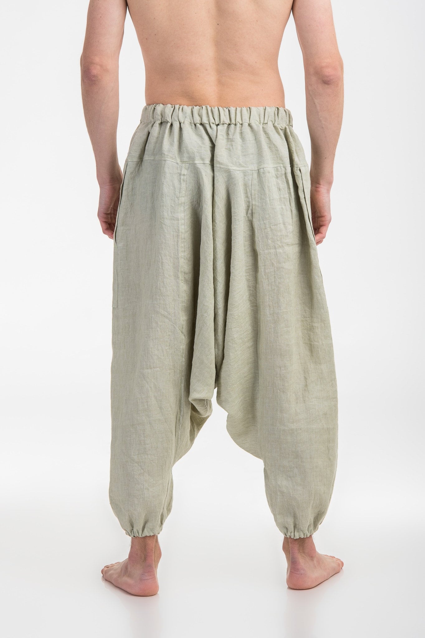 Loose Linen Harem Pants YOGA Pants Drop-crotch Pants Aladdin | Etsy