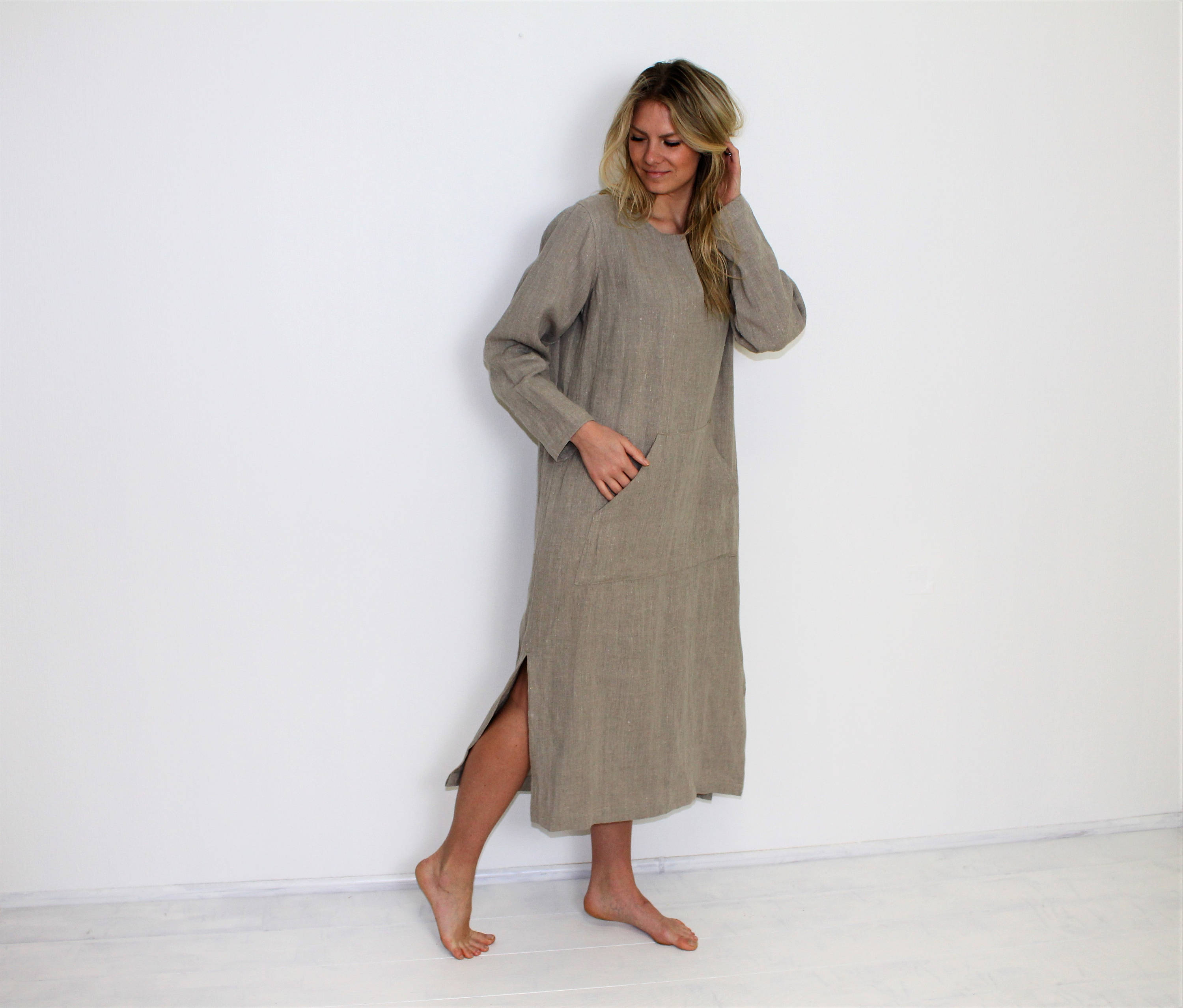 Caftani lino top