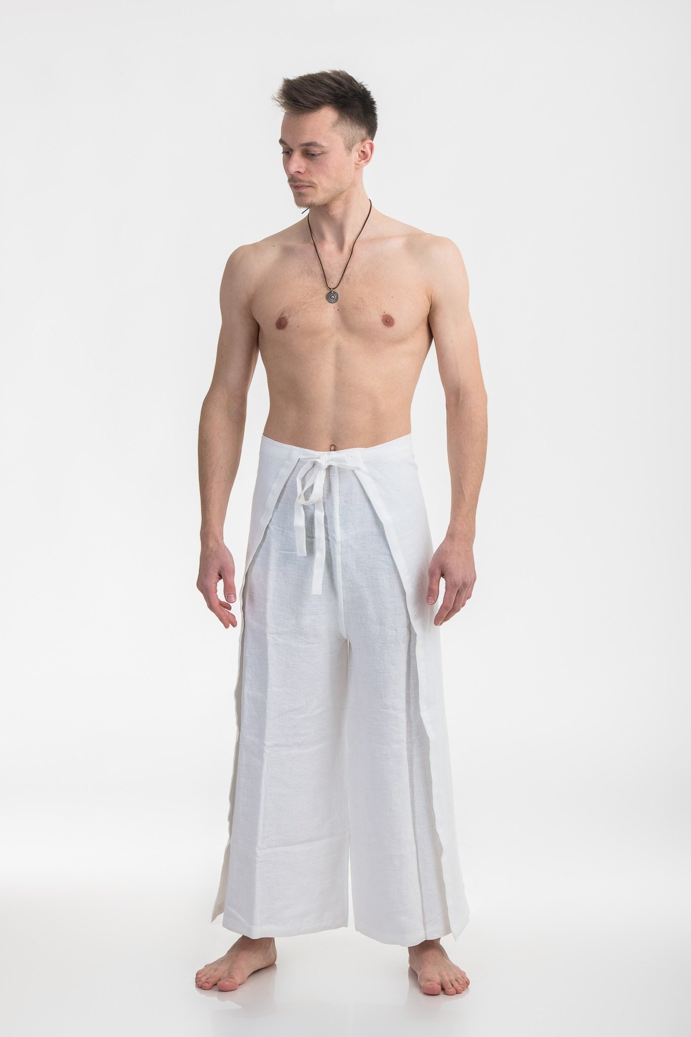 Linen Fishermen Pants Flax Wrap Pants Thai Fisherman Pants One Etsy