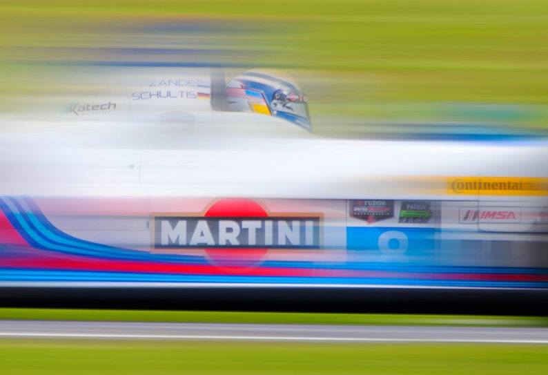 Martini race car art, IMSA Prototype Challenge PC, Oreca Chevrolet FLM09, photograph image 3