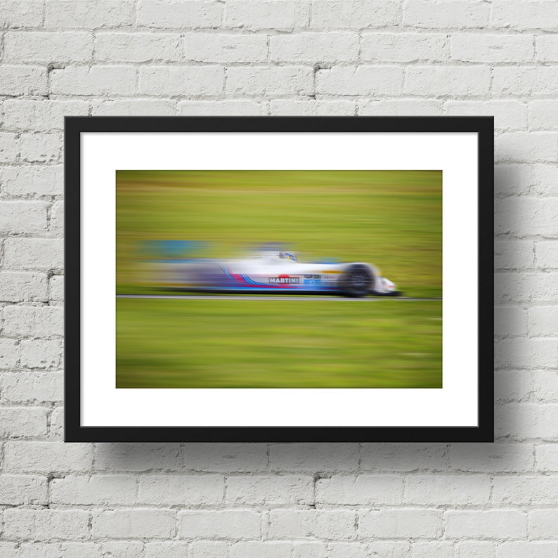 Martini race car art, IMSA Prototype Challenge PC, Oreca Chevrolet FLM09, photograph image 1