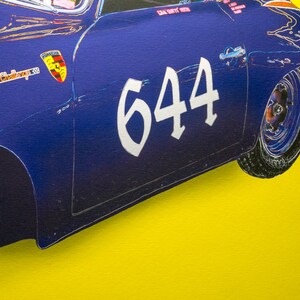 1956 Porsche 356 A T1 race car art, vintage German Sports Car, 1950's auto image 3