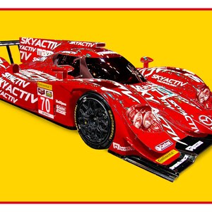 Mazda race car art, prototype SkyActiv-D Diesel, 2014 IMSA race car, Tudor series image 6