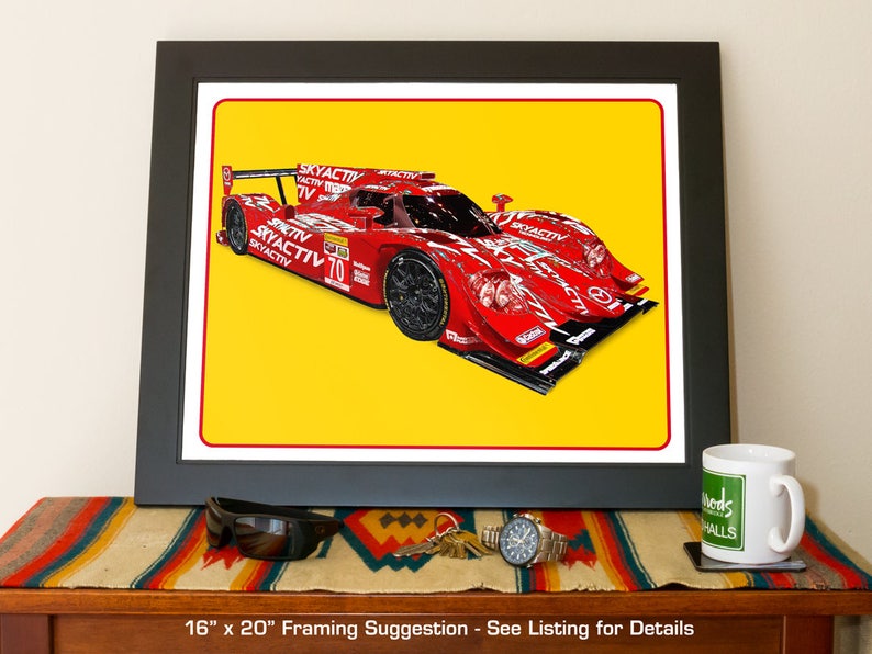 Mazda race car art, prototype SkyActiv-D Diesel, 2014 IMSA race car, Tudor series image 5