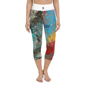 Yoga High Waist Capri Leggings - Untitled #2