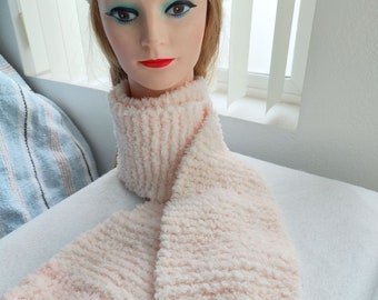 Softest Pink Blush Cozy Knit Scarf and Hat Set - Etsy display picture 1