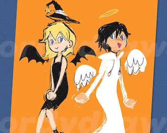 Xion and Namine Small Art Print - 5x7"
