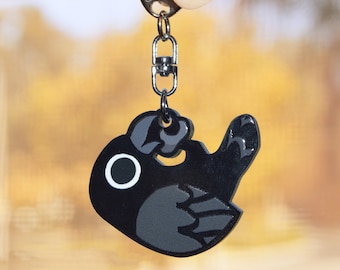 Hanging Crow Charm - 1.5" Acrylic