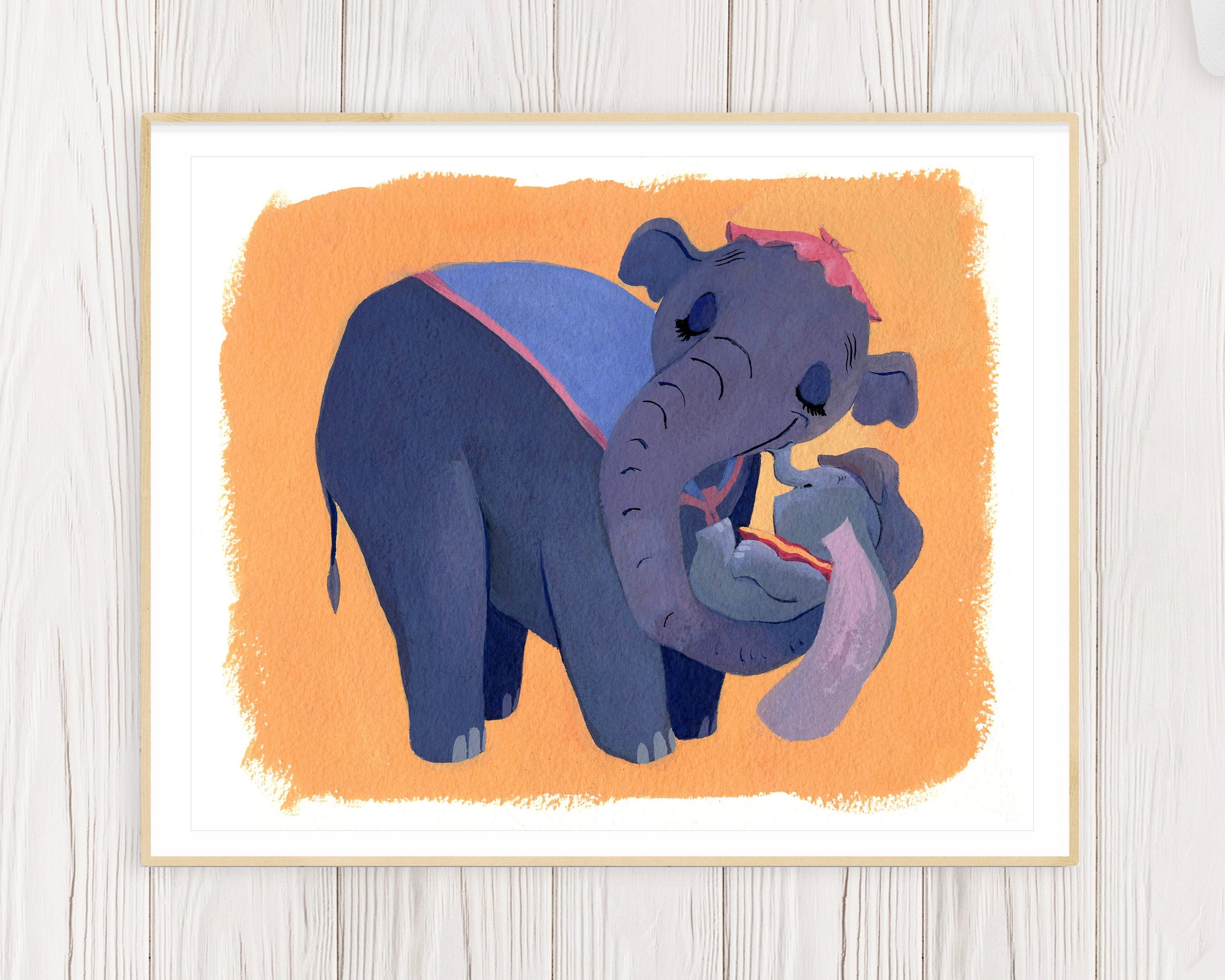 Dumbo Baby Mine Art Print 8x10 11x14 Linda Etsy