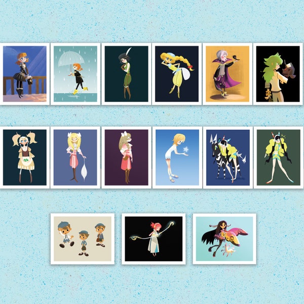 8x10 Video Game Character Prints - FE, KH, Prof Layton, Pkmn