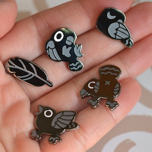 RESTOCKED! Mini Crow Enamel Pins / Filler Pins