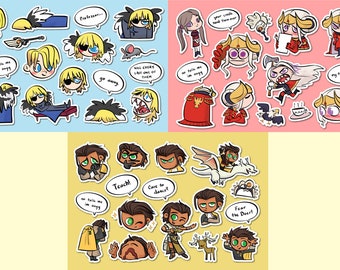 FE3H Meme Sticker Sheets / Magnets - Dimitri, Claude, Edelgard