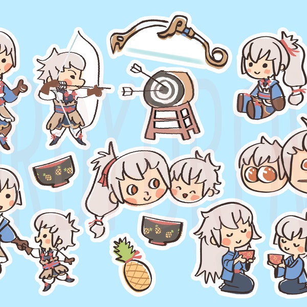 Takumi & Kiragi FE Fates Sticker Sheet / Magnets