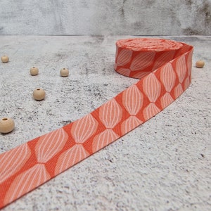 Bias Tape For Binding - Cotton - Single or Double Fold - Elastic - Riley Blake Designs - Orange - 25mm/1 inch - Handmade - METRE or YARD