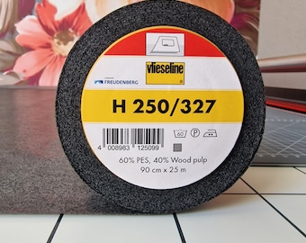 Fer thermofusible ferme H250 Vlieseline Vilene sur épaisseur moyenne, entoilage rigide, stabilisateur de couture, charbon de bois, équivalent à un fusible artisanal 808