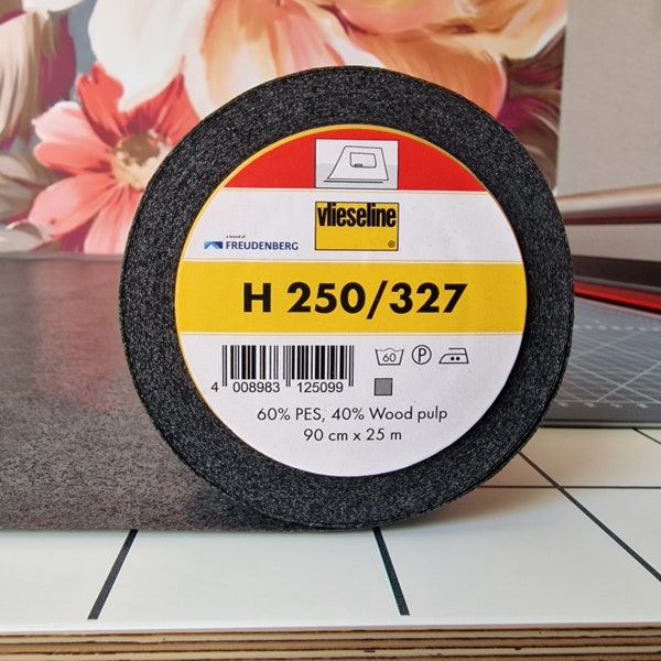 H250 Vlieseline Vilene Ferro da stiro rigido su peso medio, interfaccia rigida, stabilizzatore per cucito, carbone, Pellon equivalente a 808 Craft Fuse