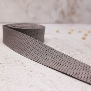 Handmade Tape For Binding - Elastic Bias Tape - Single or Double Fold - 100% Cotton - Makower - Dark Brown - 25mm/1 inch - METRE or YARD