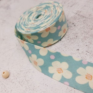 Blue Bias Tape - Binding - Single or Double Fold - Elastic - Cotton Strap - 25mm 1inch - METRE or YARD