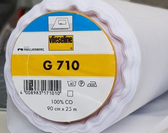 Vilene Vlieseline G710 Lightweight White Cotton Iron-On Fusible Interfacing