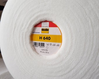Iron On Fleece Batting, Vilene Vlieseline H640 Medium Loft Fusible Wadding, White, 90cm wide, Various Sizes Available