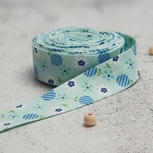 Handmade Bias Binding Tape - Single or Double Fold - 100% Cotton - Riley Blake Designs Fabric - 25mm/1&quot; Wide - Sold PER METRE or YARD