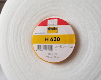 Iron On Fleece Batting, Vilene Vlieseline H630 Low Loft Fusible Wadding, White, 90cm wide, Various Sizes Available