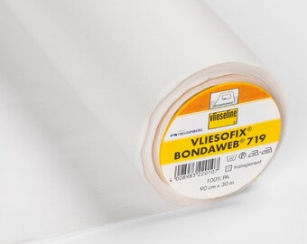 Vlieseline Vilene Bondaweb 719 Vliesofix, Fusible Web, Iron On Mesh For Sewing Application, Embroidery, 90cm/35inch Wide