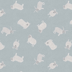 Lewis & Irene - Country Life Collection - Sheep On Grey - Premium Cotton Fabric - Fat Quarters - QUICK DISPATCH