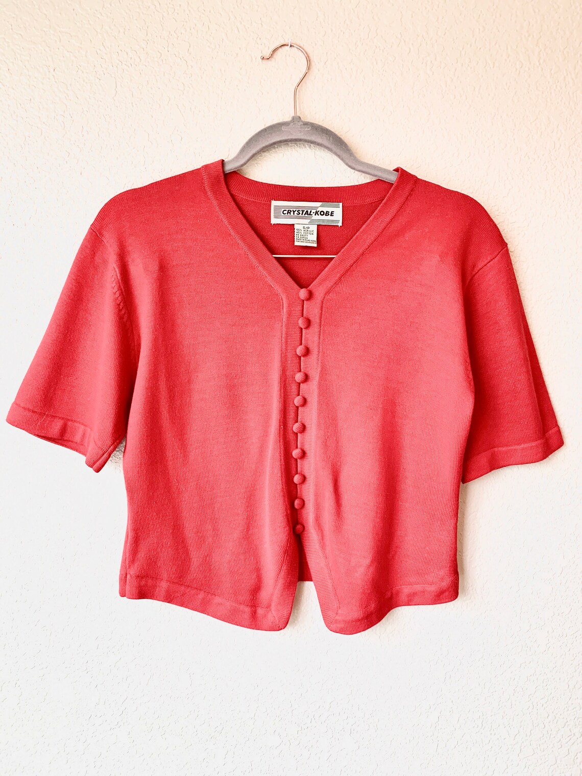 Vintage 80&rsquo;s Crystal Kobe Sweater Shirt - Etsy