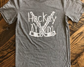 Ready to Ship! Hockey Mom Ice, Pucks, Gear & the Penalty Box Super Soft Adult Unisex Gray Triblend T-shirt Small - XXL