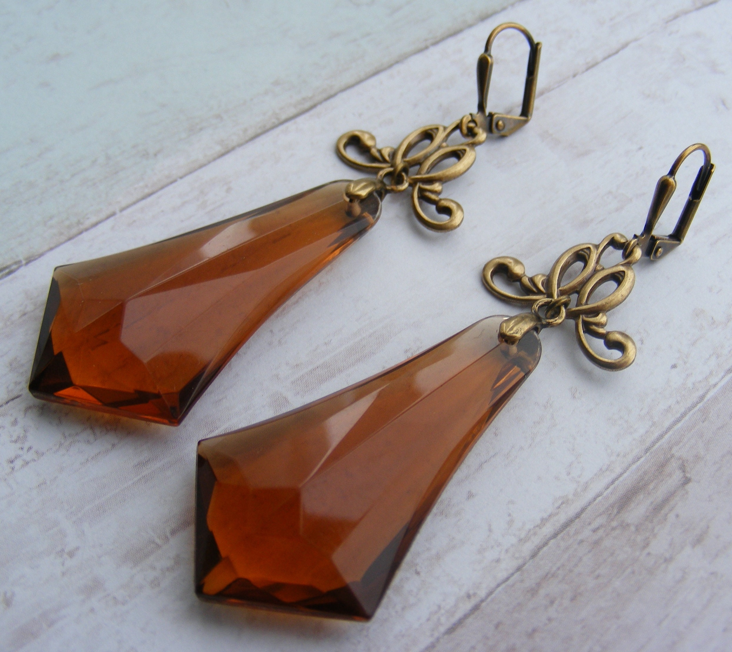 Unsigned Art Deco Multicolour Earrings