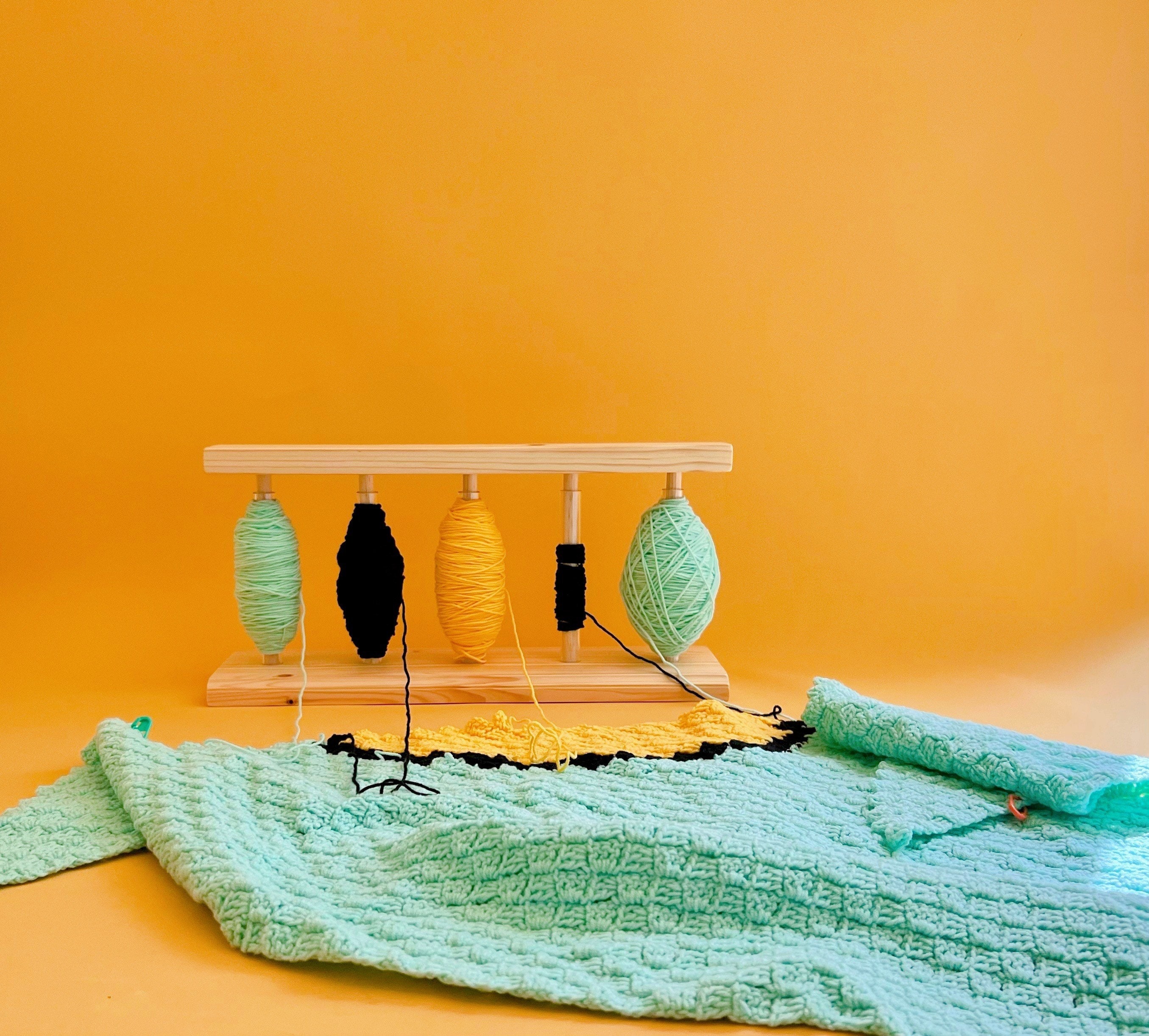 Maple Yarn Buddy, Yarn Lazy Susan, Yarn Holder, Yarn Spinner, Yarn