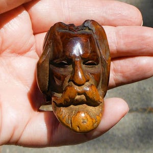 Vintage Briar Wood Pipe Sultan Head - No Stem - Hand Carved Vintage Pipe - Collectible Pipe