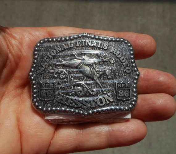 Boucle de ceinture argentée NFR de rodéo des finales