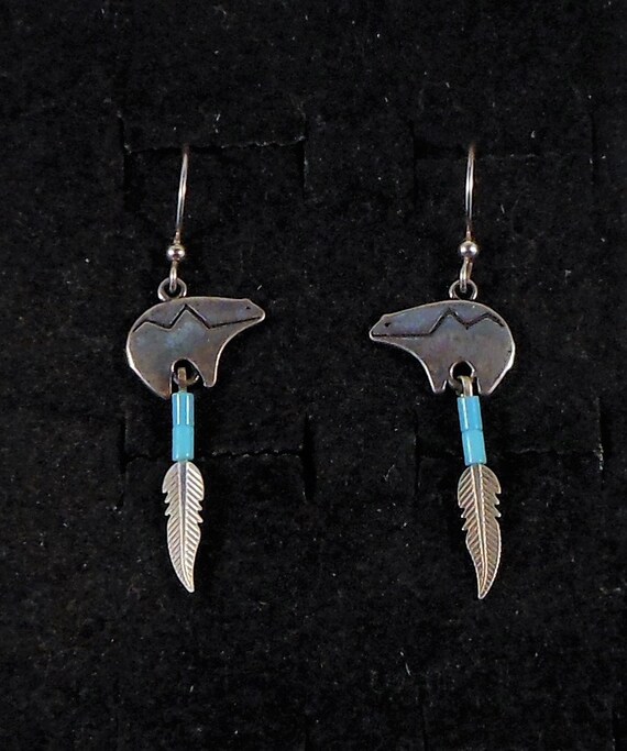 Native American Handmade Earrings With Spirit Bea… - image 3